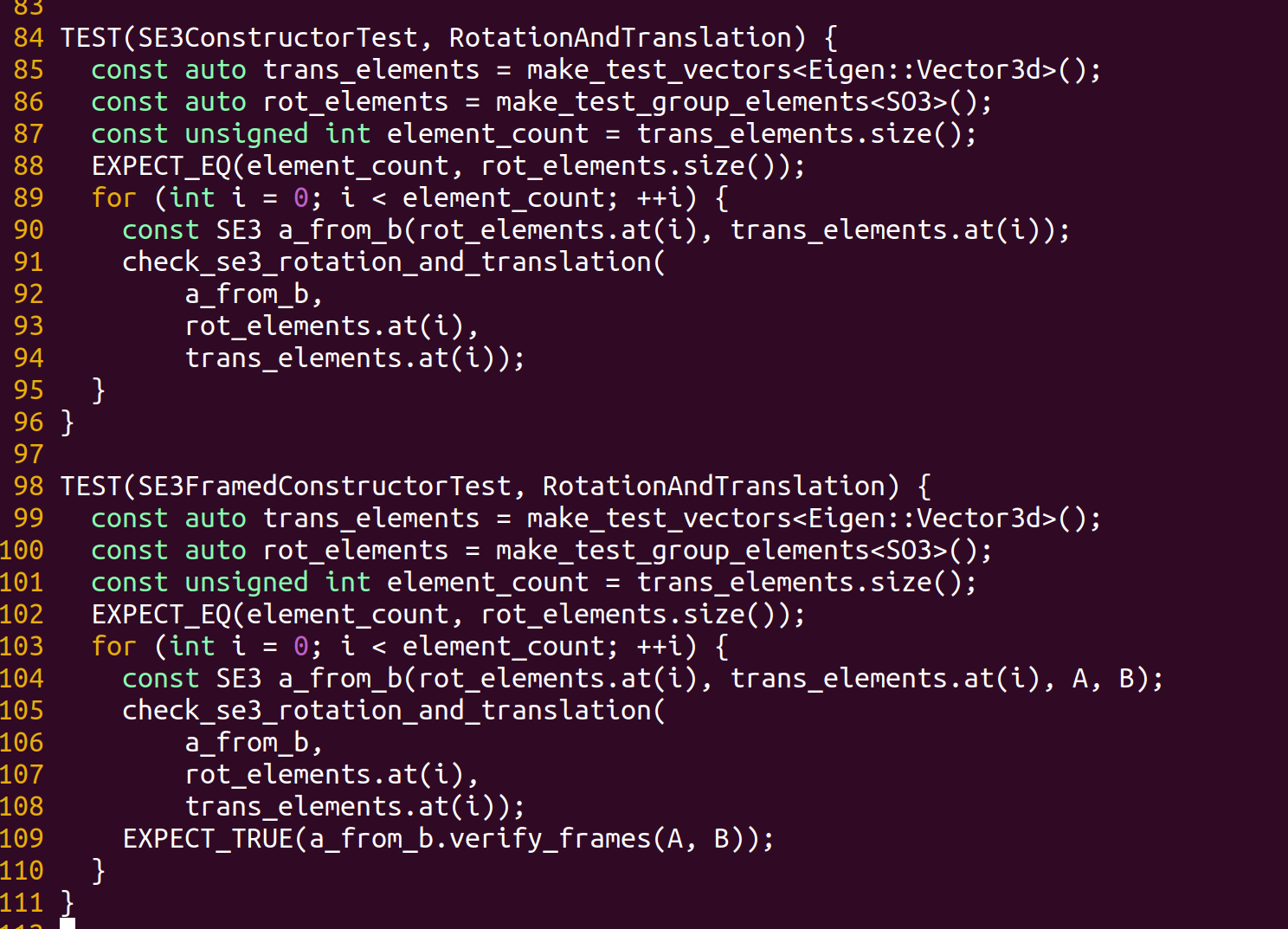 Unit testing source code.
